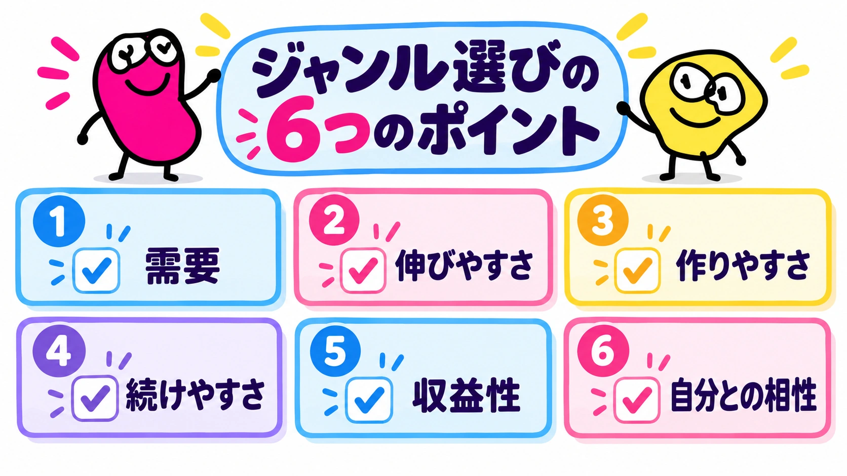 ジャンル選びの6つのポイント